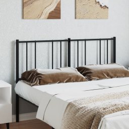 vidaXL Vervangend hoofdbord 135 cm metaal zwart