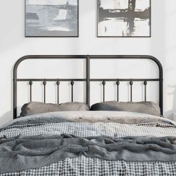 vidaXL Vervangend hoofdbord metaal zwart 135 cm