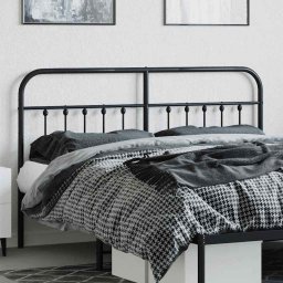 vidaXL Vervangend hoofdbord metaal zwart 160 cm