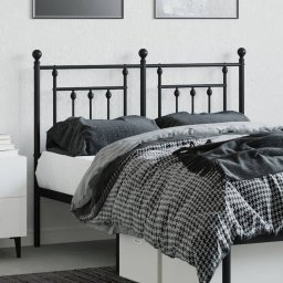 vidaXL Vervangend hoofdbord 120 cm metaal zwart
