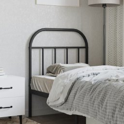 vidaXL Vervangend hoofdbord metaal zwart 75 cm