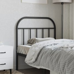 vidaXL Vervangend hoofdbord metaal zwart 90 cm