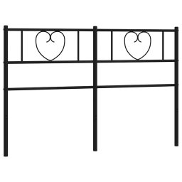 vidaXL Vervangend hoofdbord 160 cm metaal zwart