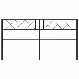 vidaXL Vervangend hoofdbord 120 cm metaal zwart