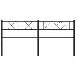 vidaXL Vervangend hoofdbord 160 cm metaal zwart