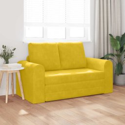 vidaXL Slaapbank Geel 148 x 71 x 83 cm Fluweel