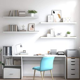 vidaXL Wandschappen zwevend 4 st 120x23,5x3,8 cm MDF eikenkleurig wit