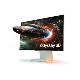 Samsung 27 Inch Odyssey 3D G90XF UHD 165Hz Gaming Monitor Zilver