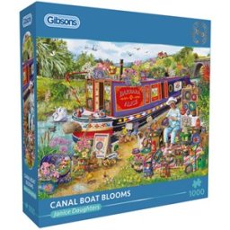 Janice Daughters - Canal Boat Blooms Puzzel (1000 stukjes)