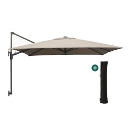 + 15% kassakorting | Shadowline muurparasol 250x250cm - Laagste prijsgarantie!