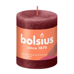 Rustieke Stompkaars Velvet Red 80/68