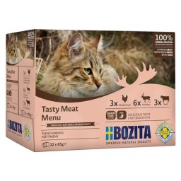 12x85 g Bozita Stukjes in Gelei Pouch Kattenvoer