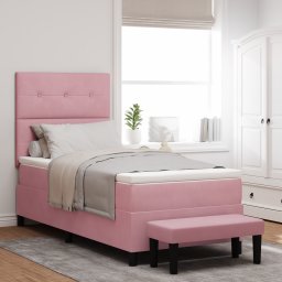 vidaXL Boxspring bed met hoofdeinde Roze 200 x 80 cm Fluweel
