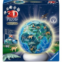 NightLight 3D Puzzel - The Earth by Night (73 stukjes)