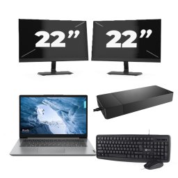 Lenovo ThinkPad T14 Gen 1 - Intel Core i5-10e Generatie - 14 inch - 8GB RAM - 256GB SSD - Windows 11 Home + 2x 22 inch Monitor