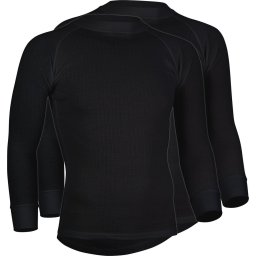 Avento -maat M- Thermoshirt Lange Mouw - Heren - 2-Pack - Zwart