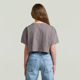 Boxy Cropped T-Shirt voor meisjes - Lichtblauw - meisjes
