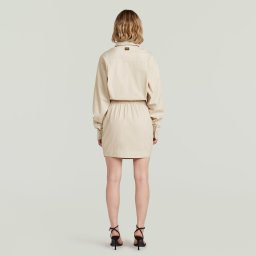 Utility Longsleeve Jurk - Beige - Dames