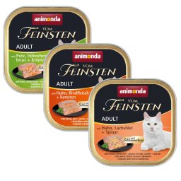 32x100g Met heerlijke vulling (3 soorten) animonda Vom Feinsten Kattenvoer
