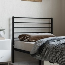 vidaXL Vervangend hoofdbord metaal zwart 80 cm
