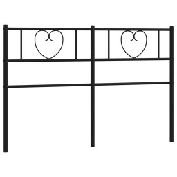 vidaXL Vervangend hoofdbord 140 cm metaal zwart