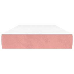 vidaXL Pocketveringmatras medium 120x190x20 cm fluweel roze