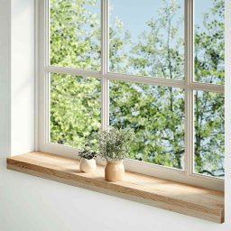 vidaXL Vensterbanken 2 st onbehandeld 80x15x2 cm massief eikenhout