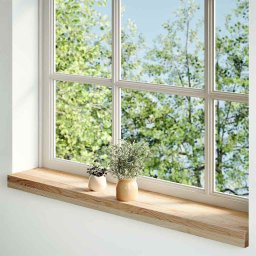 vidaXL Vensterbanken 2 st onbehandeld 100x15x2 cm massief eikenhout