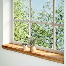 vidaXL Vensterbanken 2 st 90x15x2 cm massief eikenhout lichtbruin