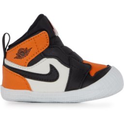 Schoenen Jordan Air Jordan 1 Crib Bootie- Baby Zwart/oranje Unisex 18,5