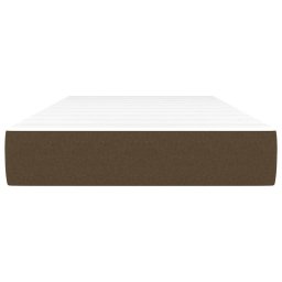 vidaXL Pocketveringmatras medium 90x190x20 cm stof donkerbruin