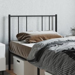 vidaXL Vervangend hoofdbord metaal 107 cm zwart