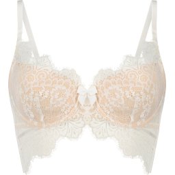 Hunkemöller - maat E85 Dames Lingerie Voorgevormde longline beugel bh Marilee - Wit