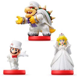 Nintendo AMIIBO Super Mario Odyssey - Mario Peach Bowser Wedding Multi