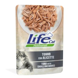 Voordeelpakket: 12x70g Life Cat Natuurlijke Volwassen Tonijn met Ansjovis Kattenvoer Nat