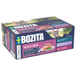 12x85g Bozita Mousse Gemengd Wild natvoer voor katten