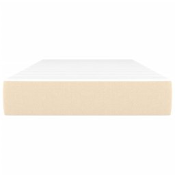 vidaXL Pocketveringmatras medium 90x200x20 cm stof crèmekleurig