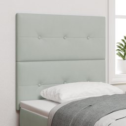 vidaXL Hoofdbord Lichtgrijs 80 cm Fluweel