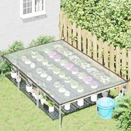 vidaXL Doorzichtig zeildoek met zeilringen 2x3 m polyethyleen