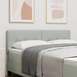 vidaXL Hoofdbord Lichtgrijs 160 cm Fluweel