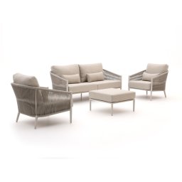 + 15% kassakorting | Bellagio Mineo stoel-bank loungeset 4-delig - Laagste prijsgarantie!