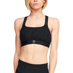 Under Armour Maat S Rush Vent Mid Bra Dames Sportbeha - Black