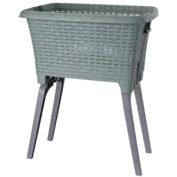 Wasmand op poten groen 38 liter 39 x 59 x 29 cm kunststof