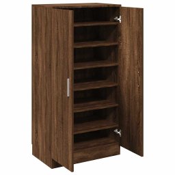 vidaXL Schoenenkast 55x35x108 cm bewerkt hout bruin eikenkleur