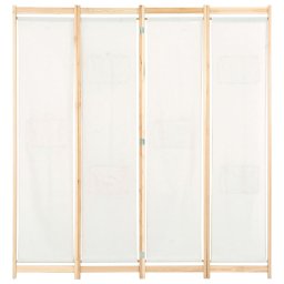 vidaXL Kamerscherm met 4 panelen 160x170x4 cm stof crème