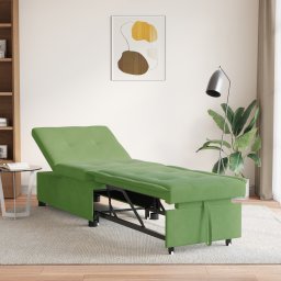 vidaXL Slaapbank Lichtgroen 194 x 67 x 82 cm Fluweel