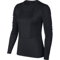 Nike - Maat M W Np Ls Warm Hollywood Top Dames Sporttrui - Black/Clear