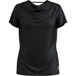 Odlo Shirt S/S Crew Neck Maha Dames Sportshirt - Black - Maat XL