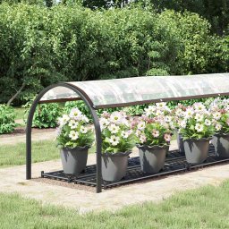 vidaXL Doorzichtig zeildoek met zeilringen 1x5 m polyethyleen