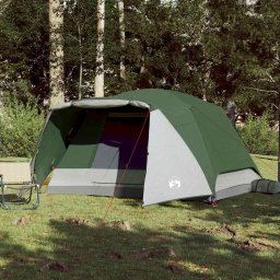 vidaXL Tent met luifel 4-persoons waterdicht groen